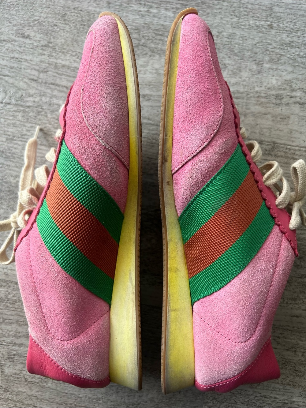 Gucci Web Accent Suede Sneakers - Picture 6 of 13